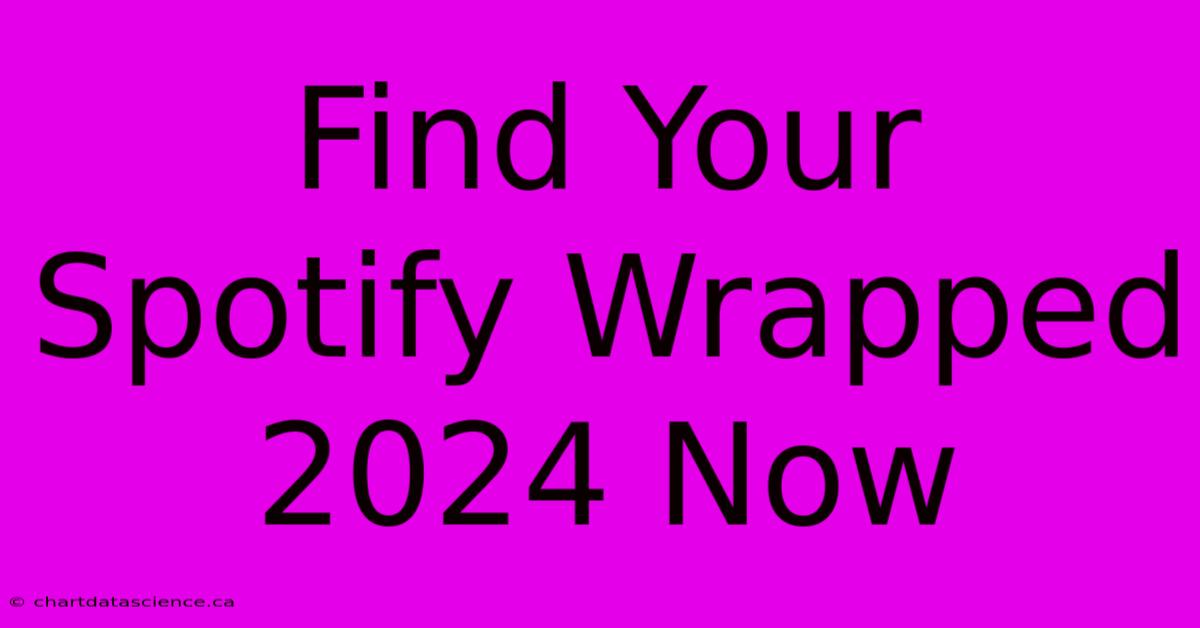 Find Your Spotify Wrapped 2024 Now