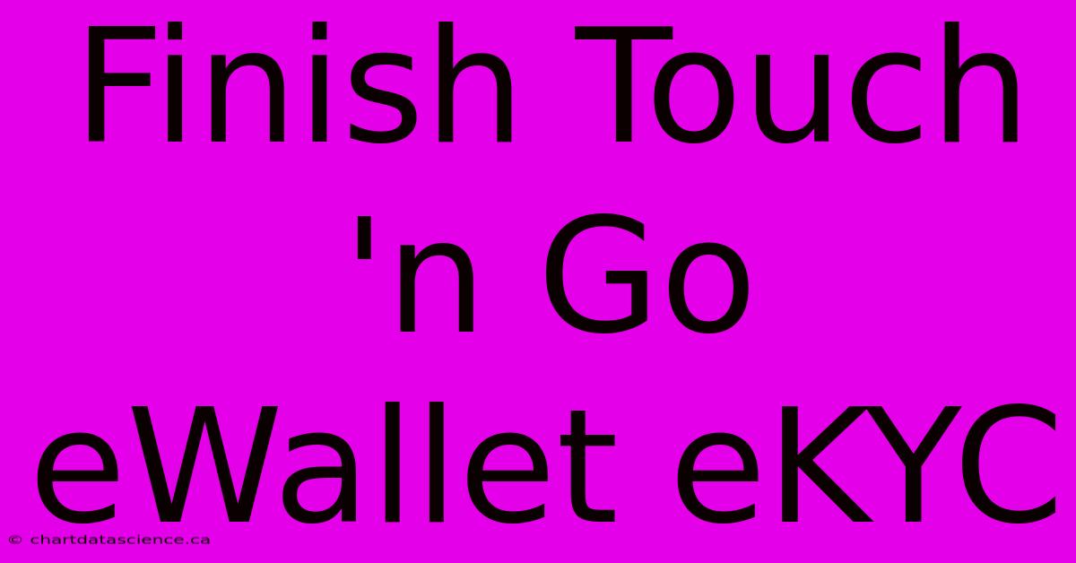 Finish Touch 'n Go EWallet EKYC