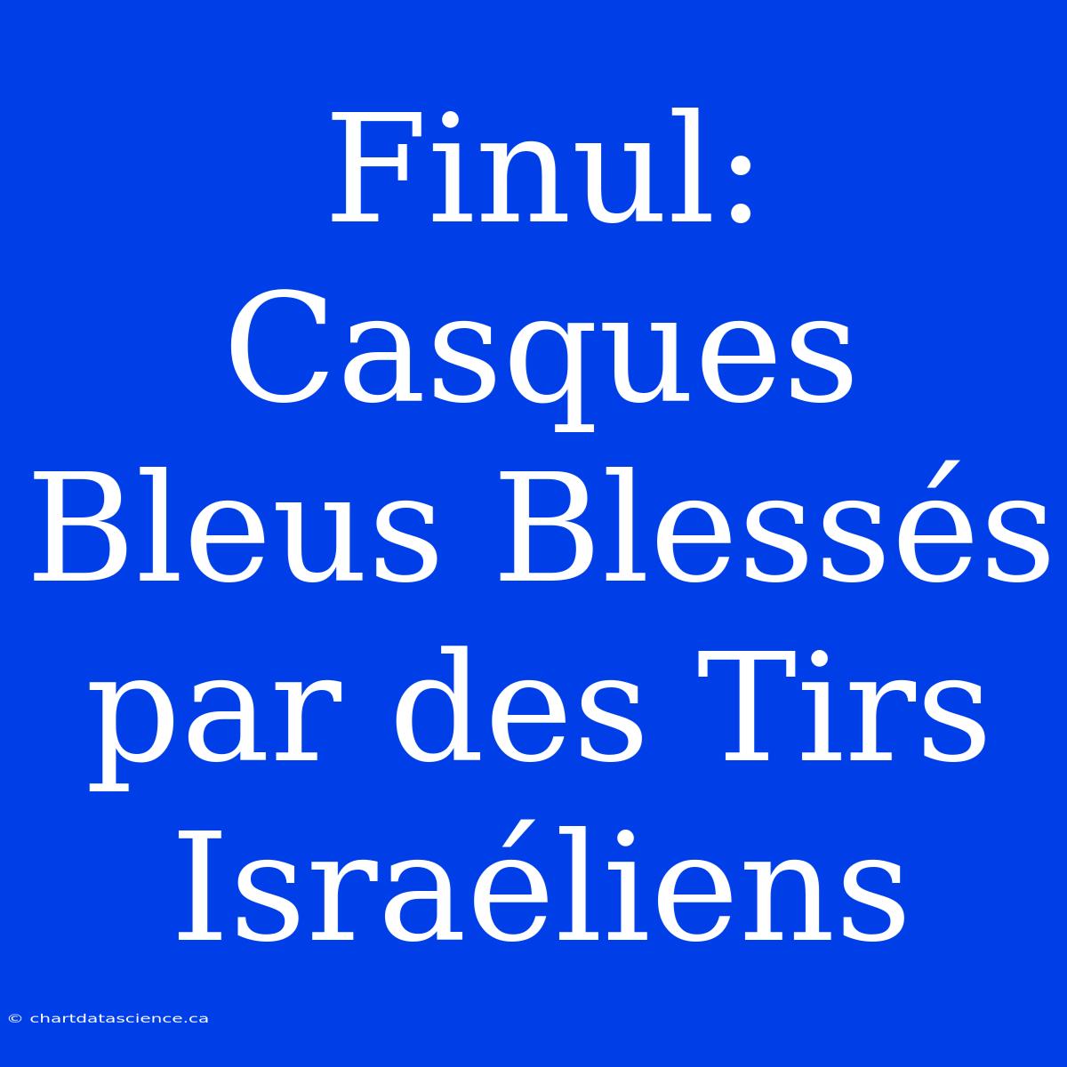 Finul: Casques Bleus Blessés Par Des Tirs Israéliens