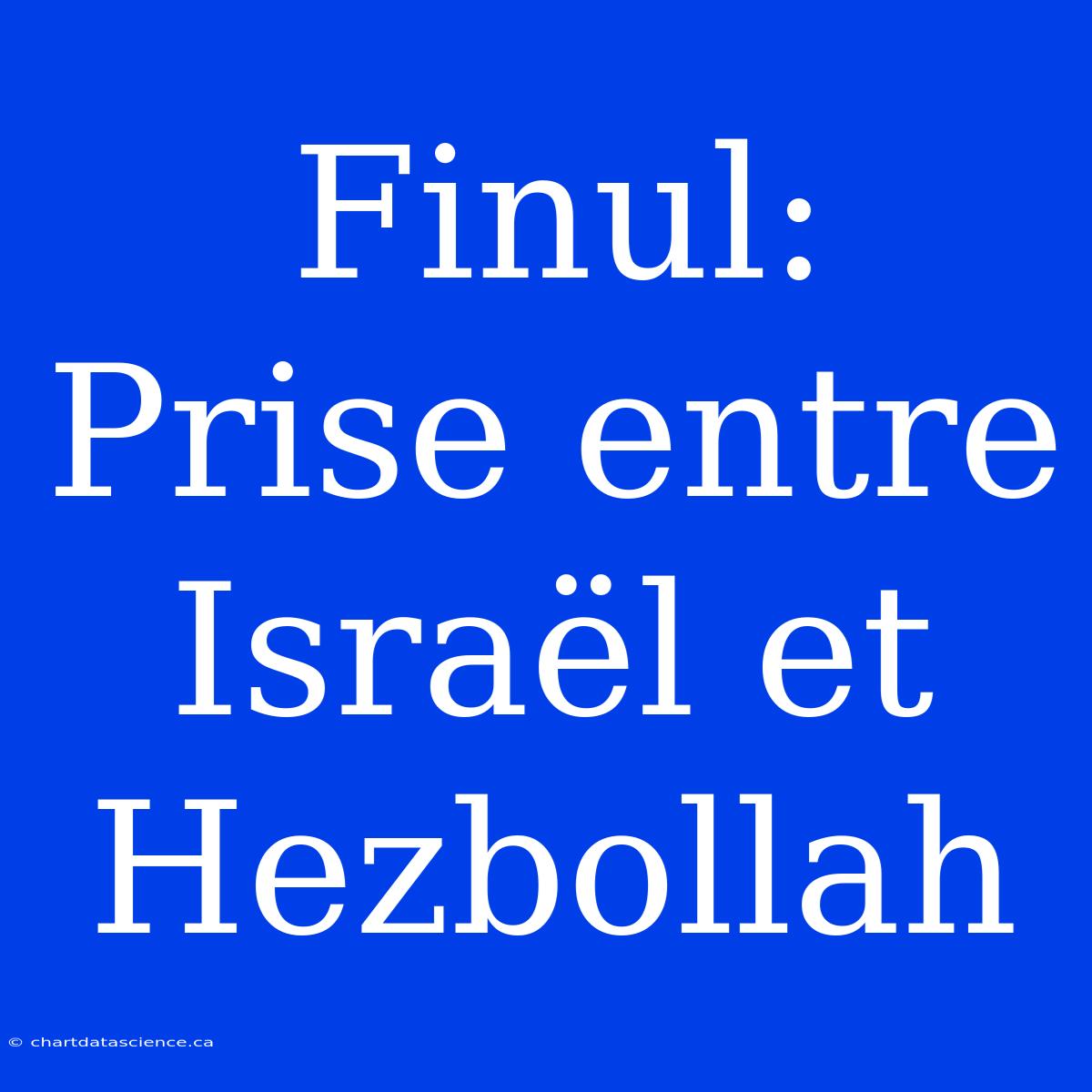 Finul: Prise Entre Israël Et Hezbollah