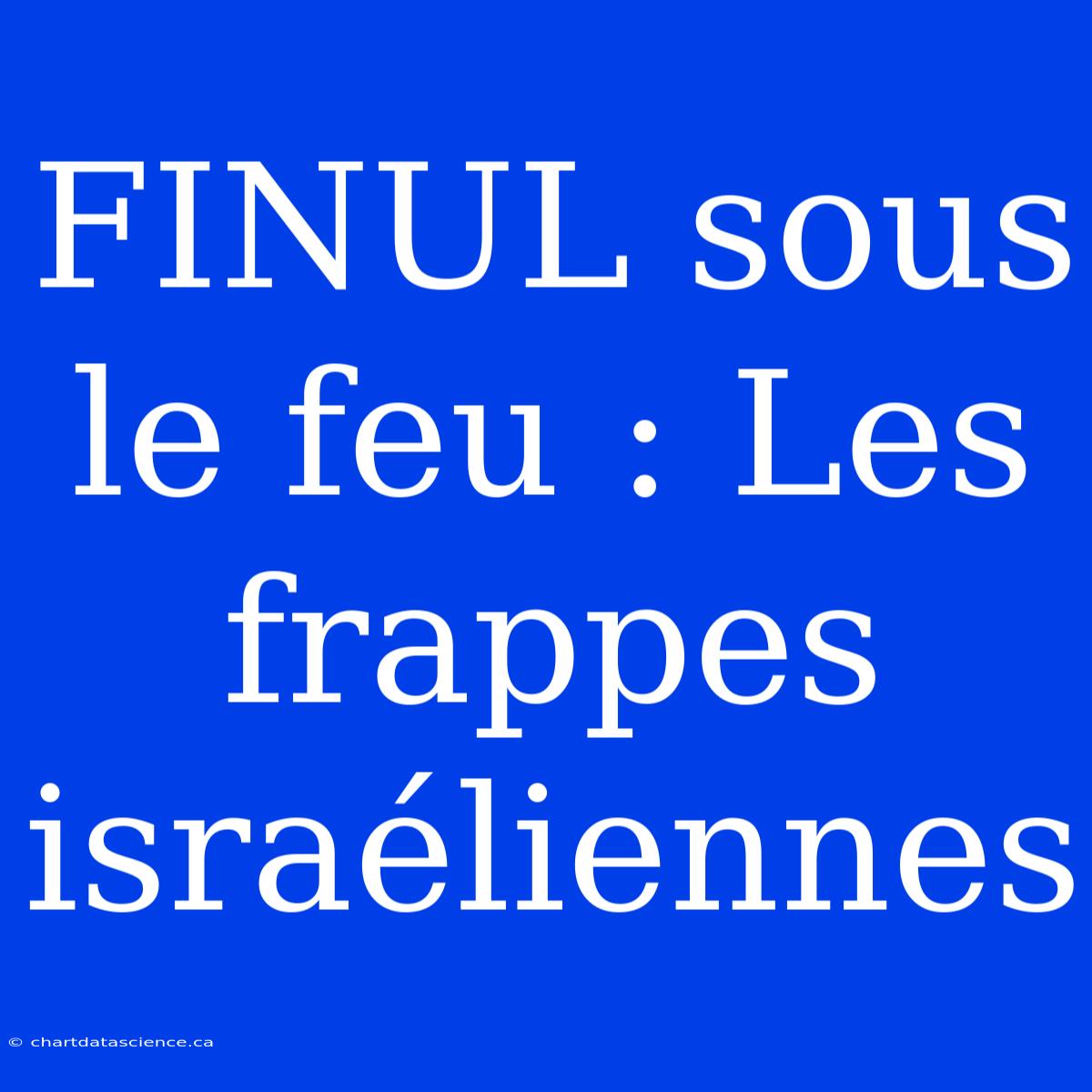 FINUL Sous Le Feu : Les Frappes Israéliennes