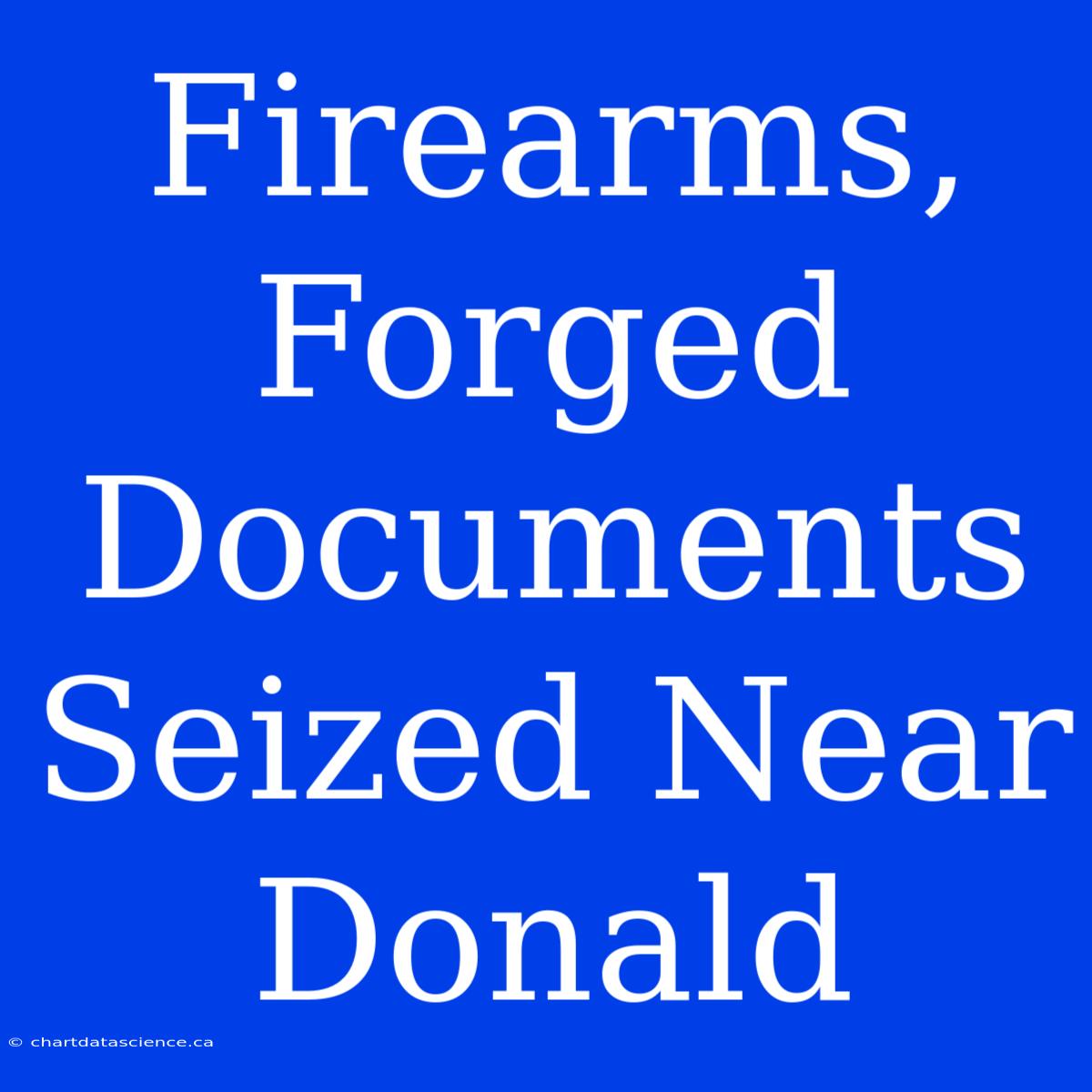 Firearms, Forged Documents Seized Near Donald