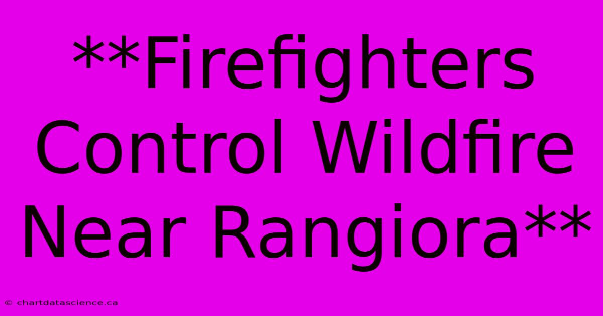 **Firefighters Control Wildfire Near Rangiora**