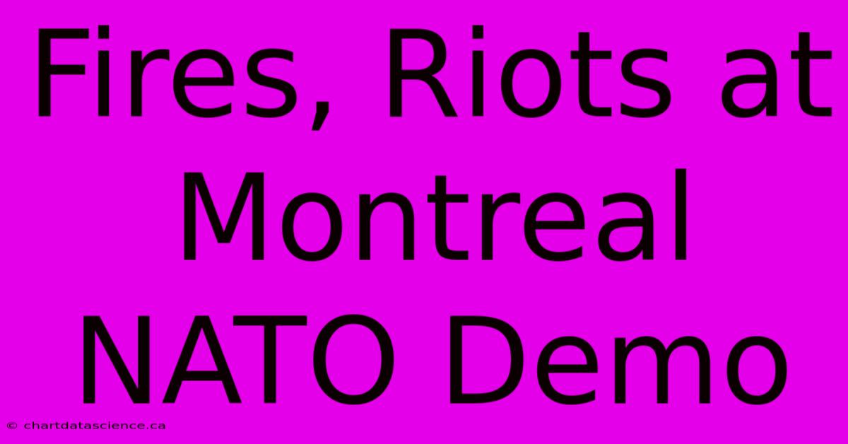 Fires, Riots At Montreal NATO Demo