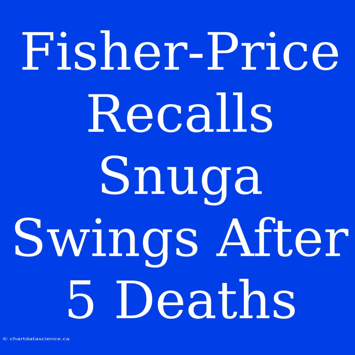 Fisher-Price Recalls Snuga Swings After 5 Deaths