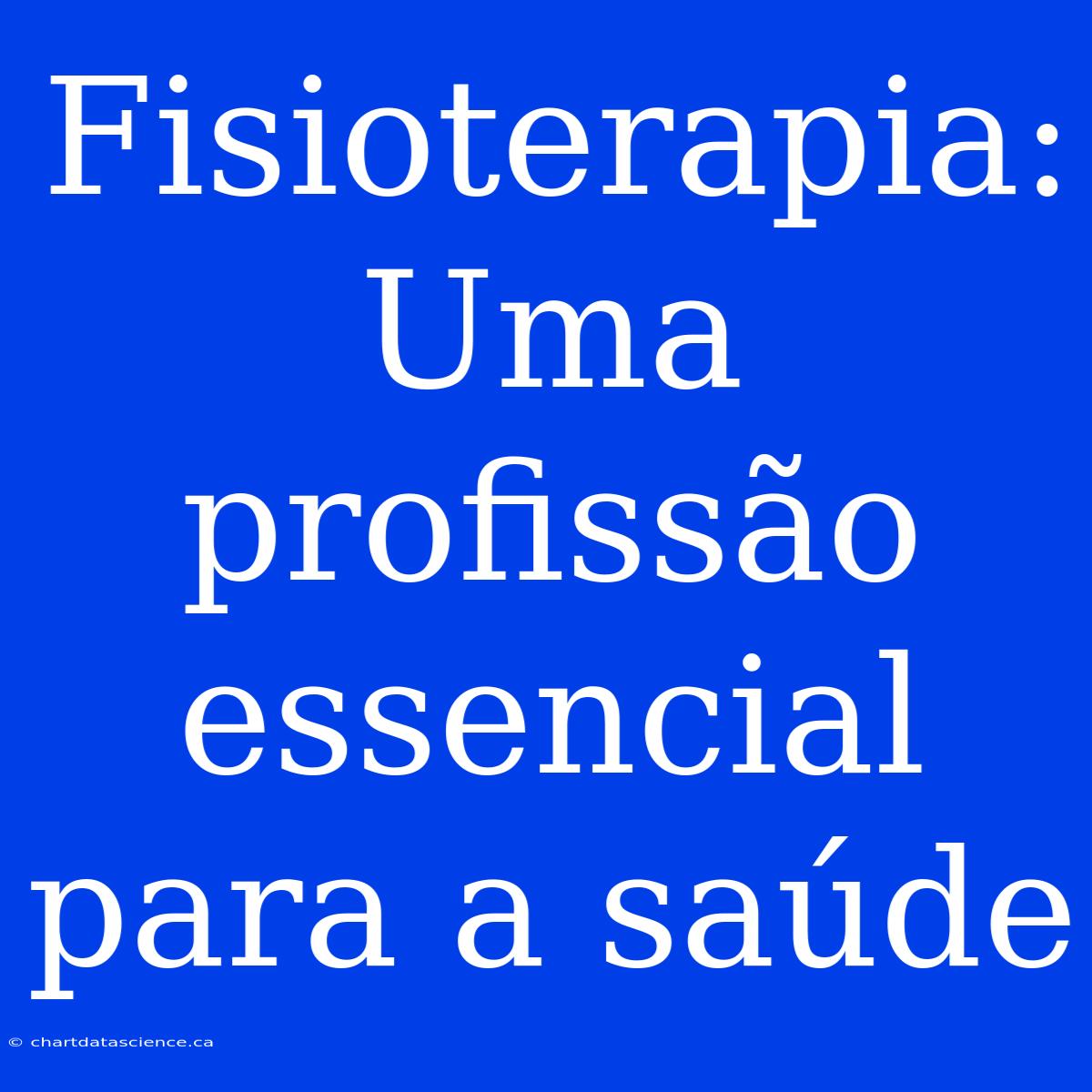 Fisioterapia: Uma Profissão Essencial Para A Saúde