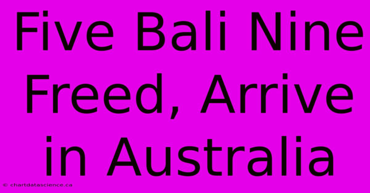 Five Bali Nine Freed, Arrive In Australia