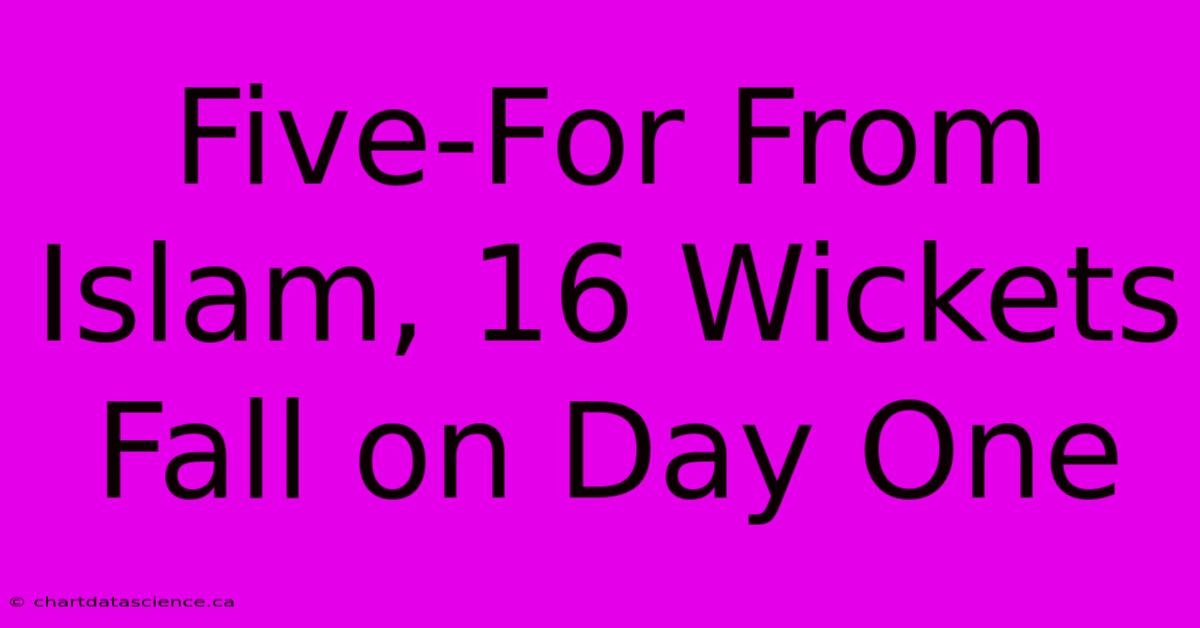 Five-For From Islam, 16 Wickets Fall On Day One