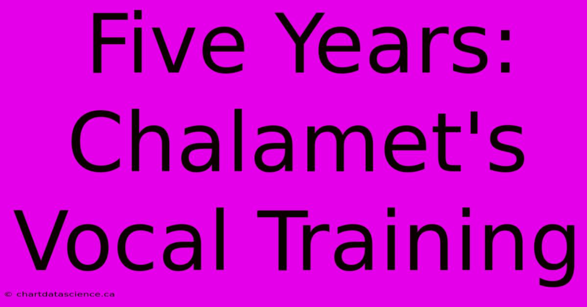 Five Years: Chalamet's Vocal Training