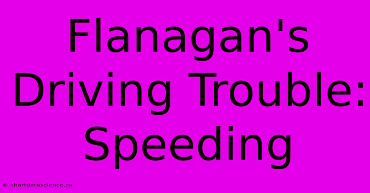 Flanagan's Driving Trouble: Speeding