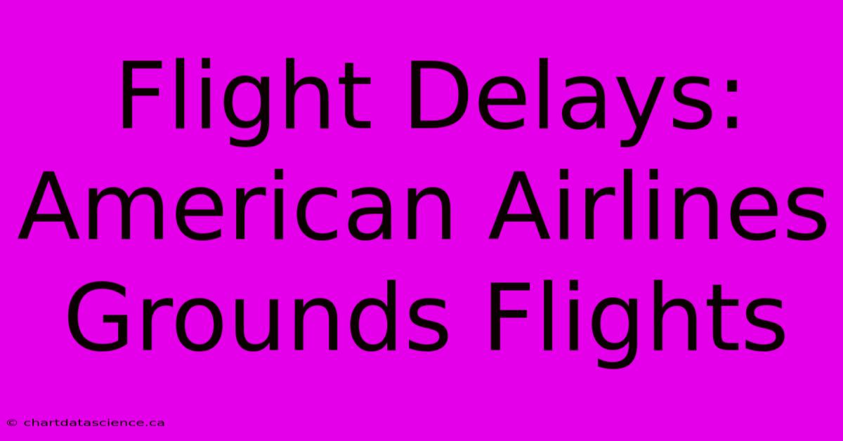 Flight Delays: American Airlines Grounds Flights