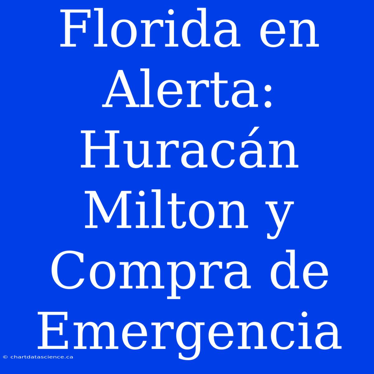 Florida En Alerta: Huracán Milton Y Compra De Emergencia