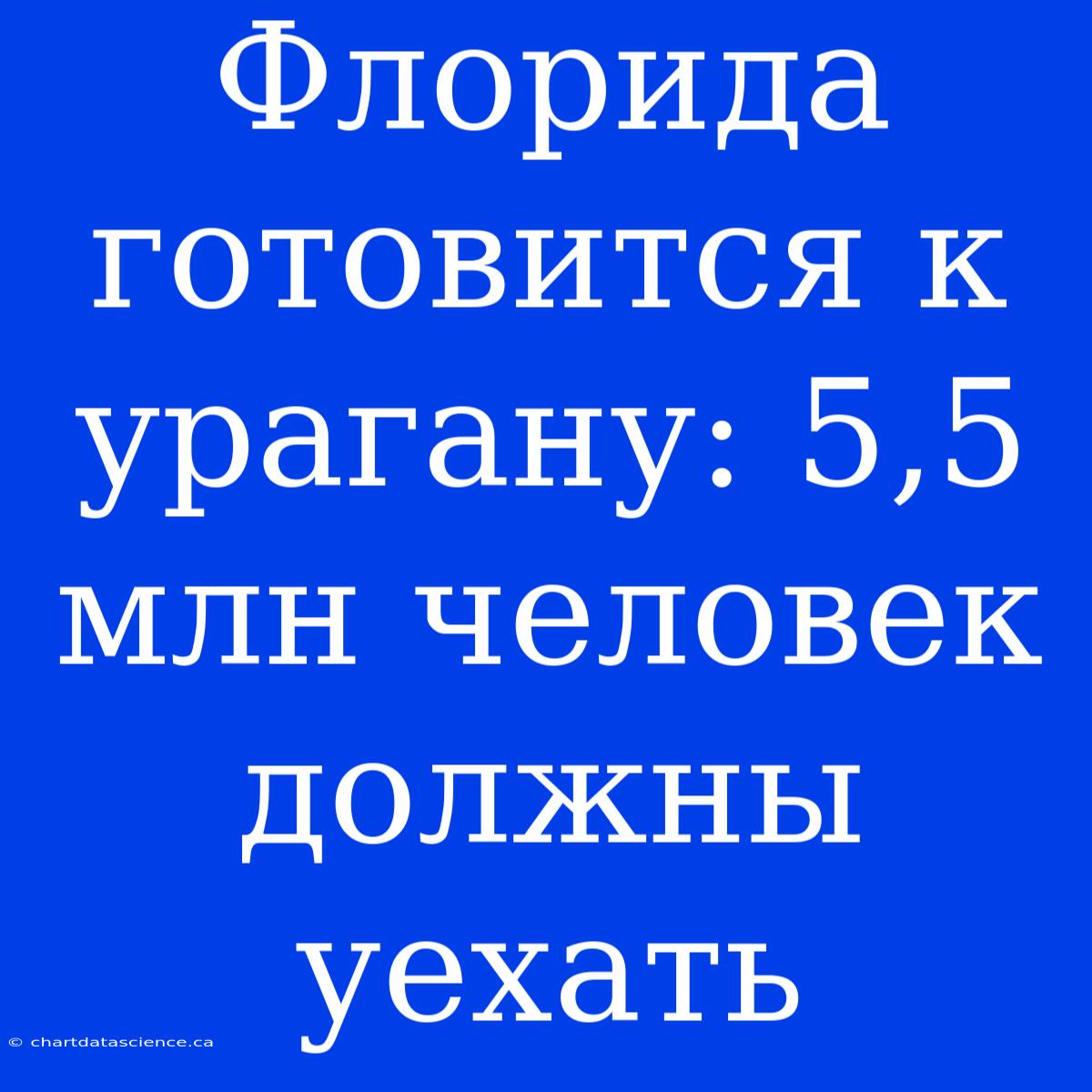 Флорида Готовится К Урагану: 5,5 Млн Человек Должны Уехать