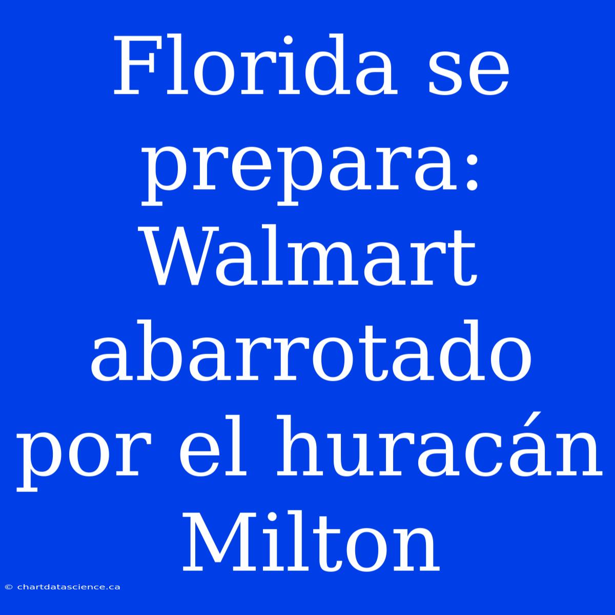 Florida Se Prepara: Walmart Abarrotado Por El Huracán Milton