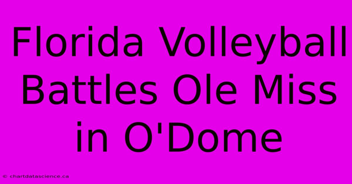 Florida Volleyball Battles Ole Miss In O'Dome 