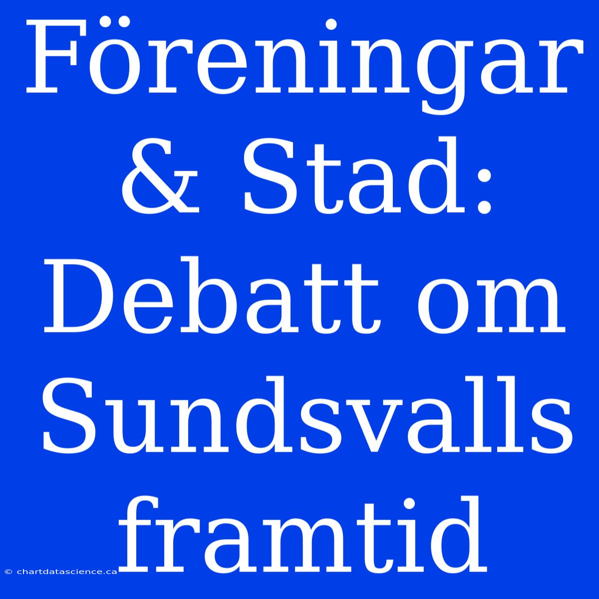 Föreningar & Stad: Debatt Om Sundsvalls Framtid