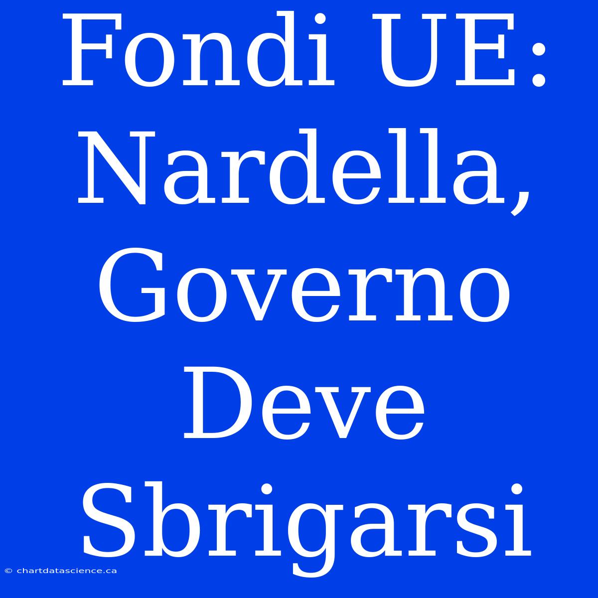 Fondi UE: Nardella, Governo Deve Sbrigarsi