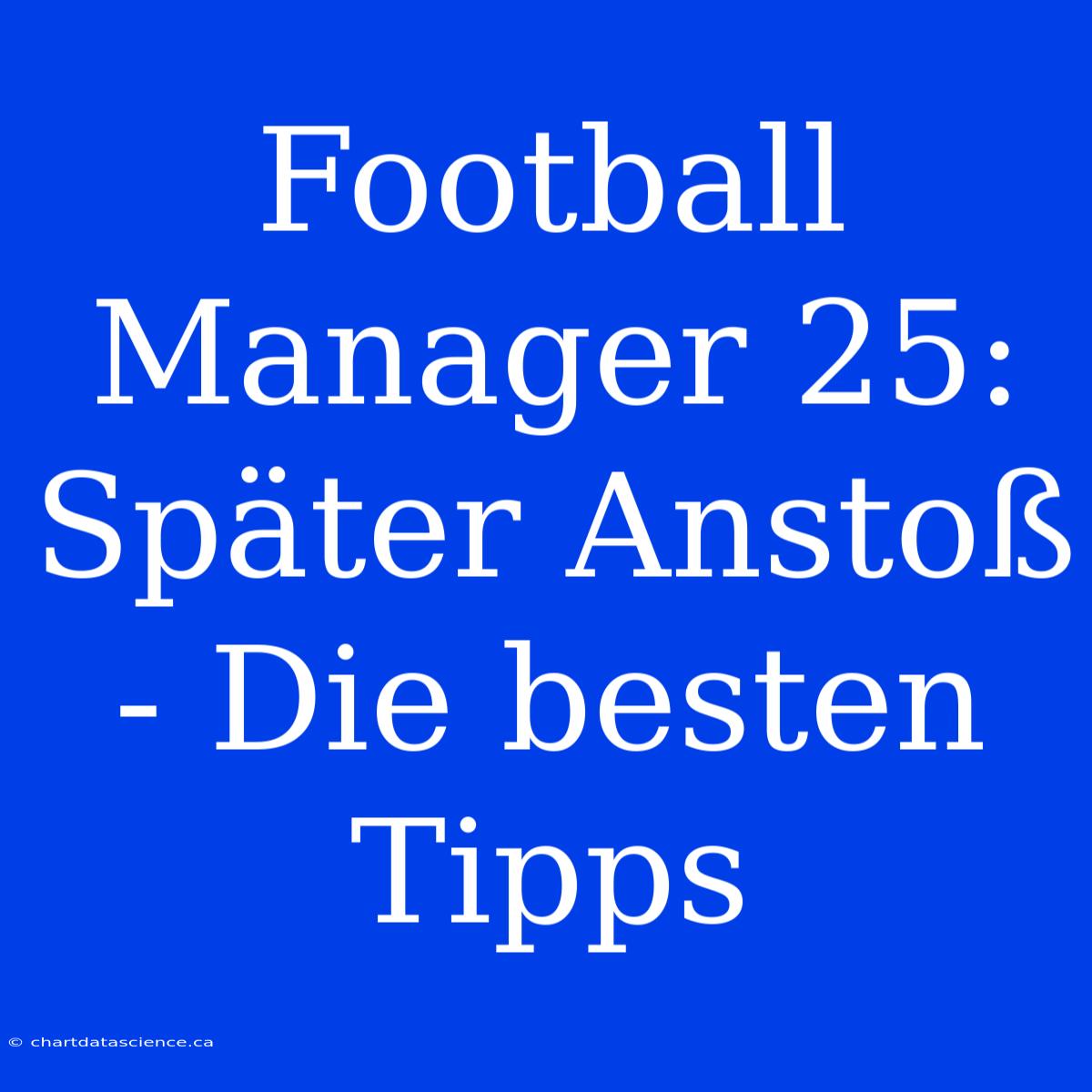 Football Manager 25: Später Anstoß - Die Besten Tipps