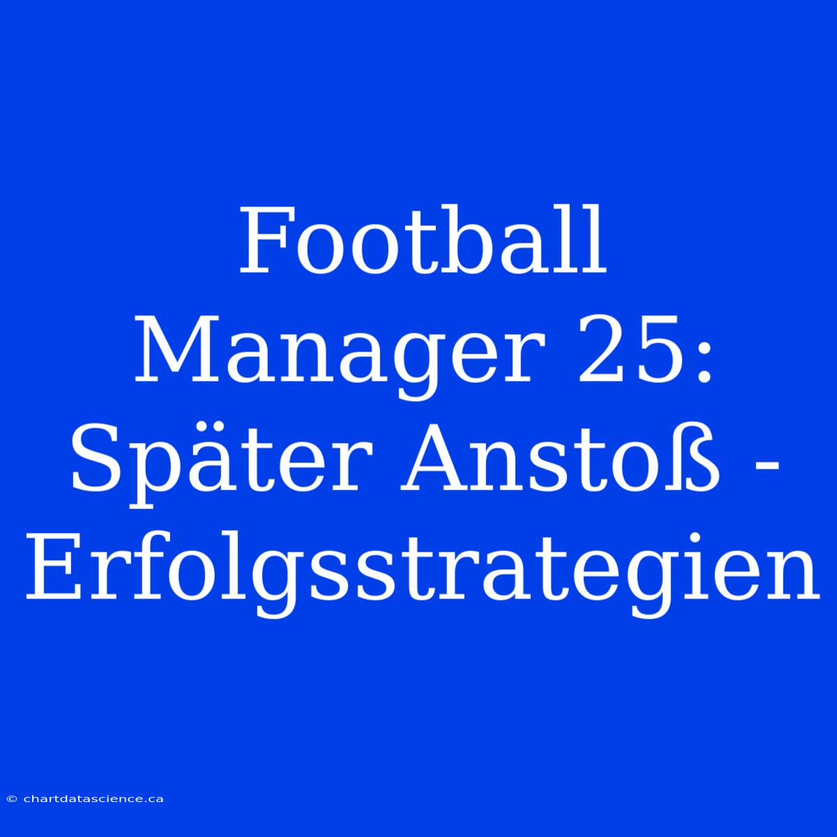 Football Manager 25: Später Anstoß - Erfolgsstrategien