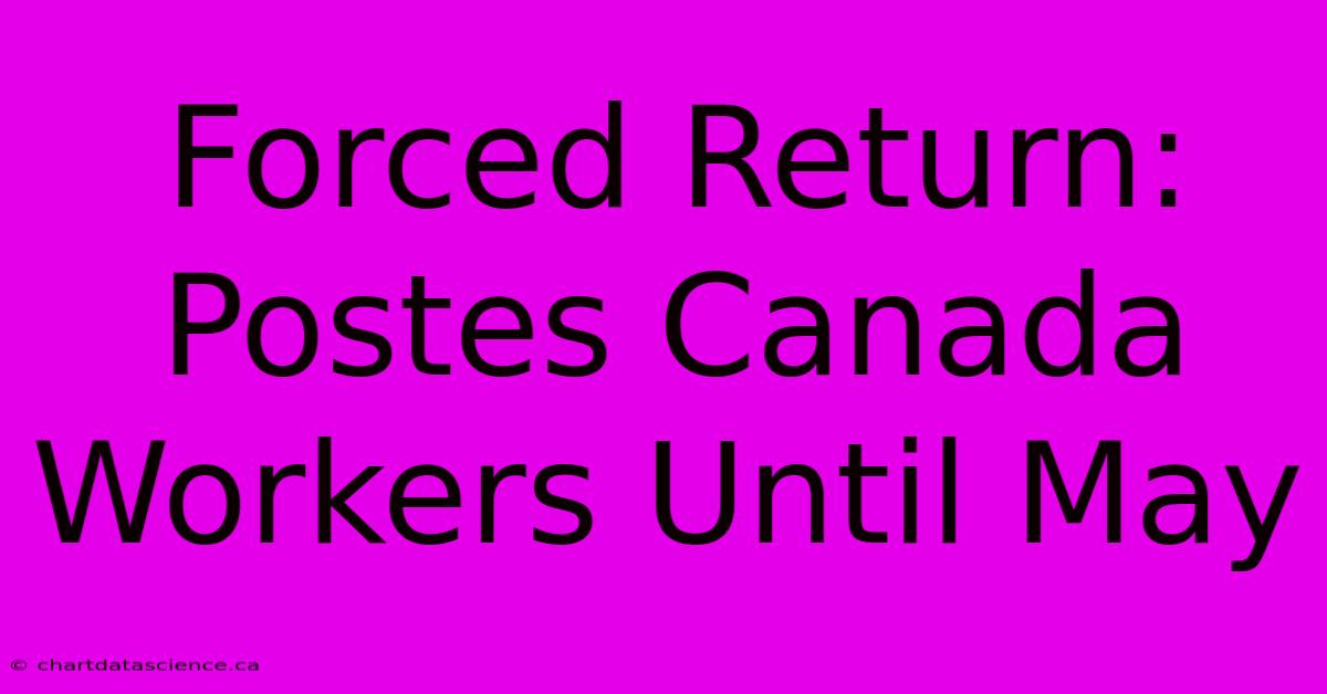 Forced Return: Postes Canada Workers Until May