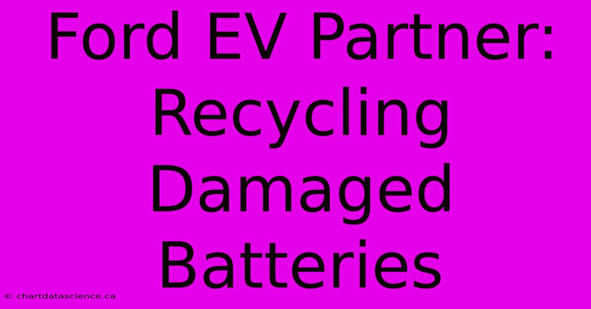 Ford EV Partner: Recycling Damaged Batteries