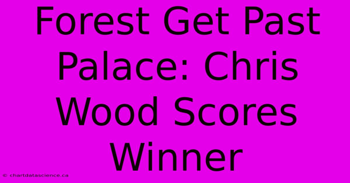 Forest Get Past Palace: Chris Wood Scores Winner