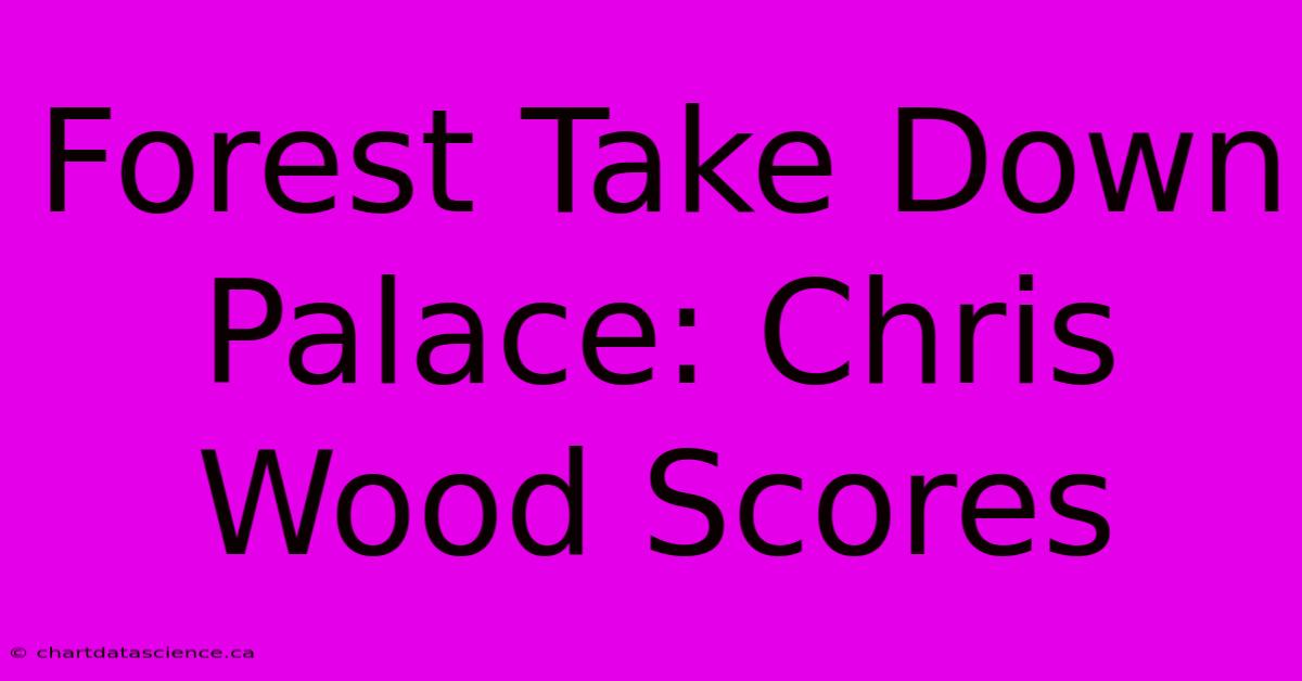 Forest Take Down Palace: Chris Wood Scores