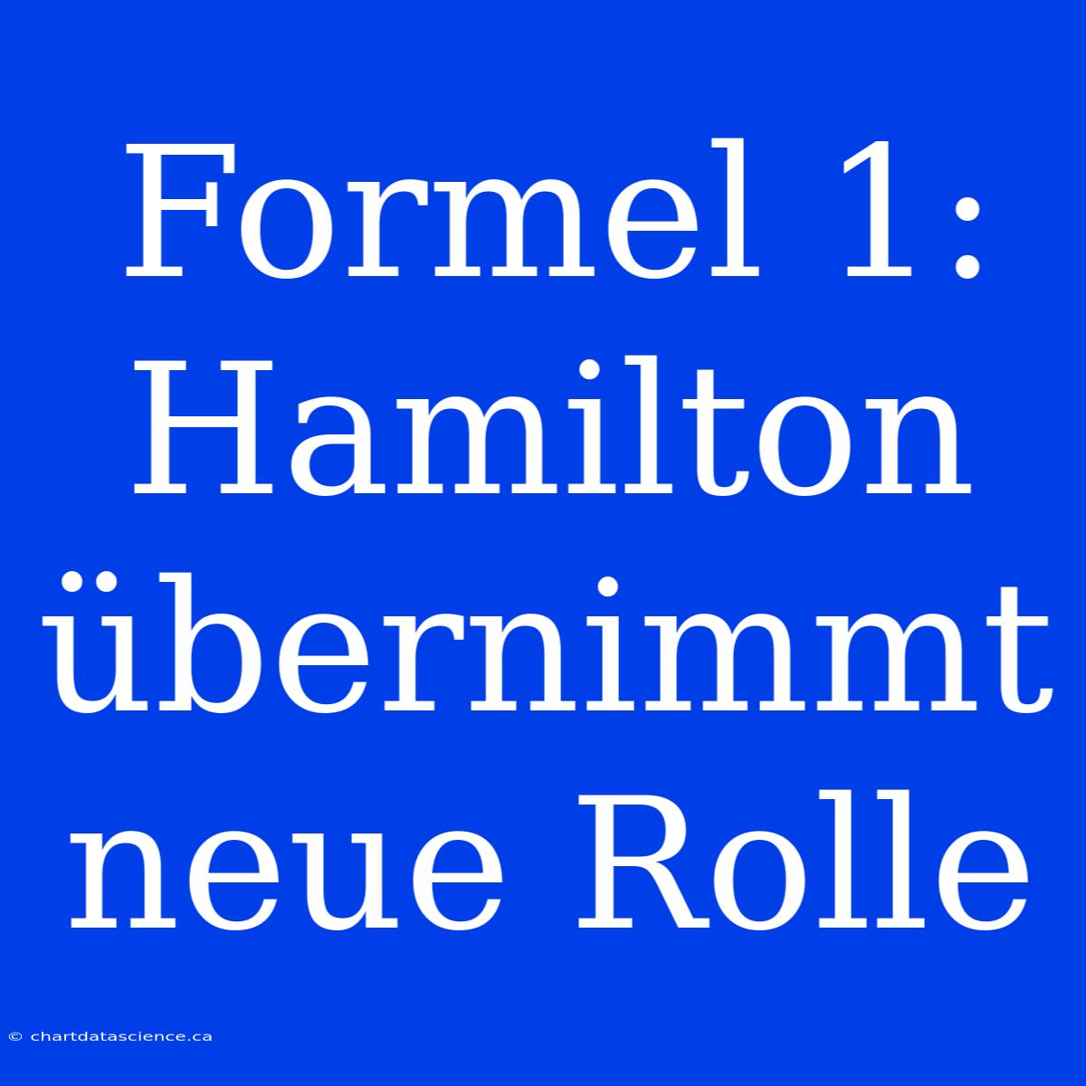 Formel 1: Hamilton Übernimmt Neue Rolle