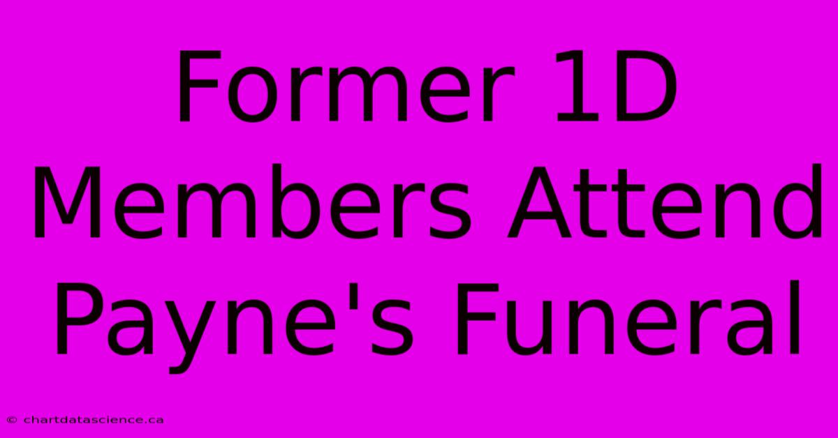 Former 1D Members Attend Payne's Funeral