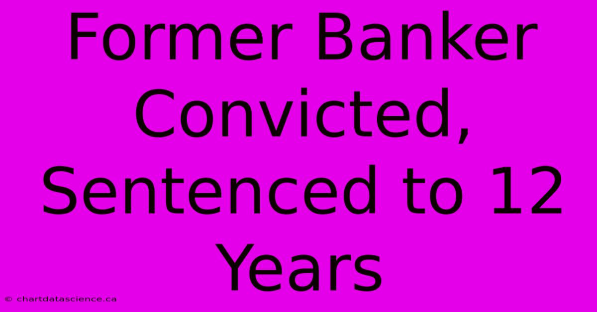 Former Banker Convicted, Sentenced To 12 Years