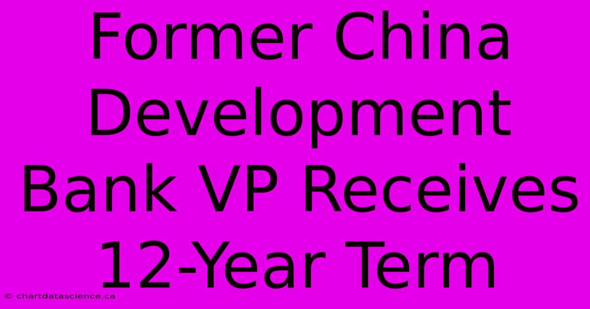 Former China Development Bank VP Receives 12-Year Term