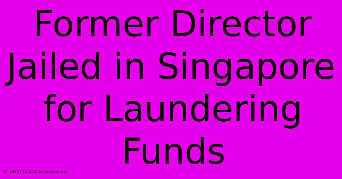 Former Director Jailed In Singapore For Laundering Funds