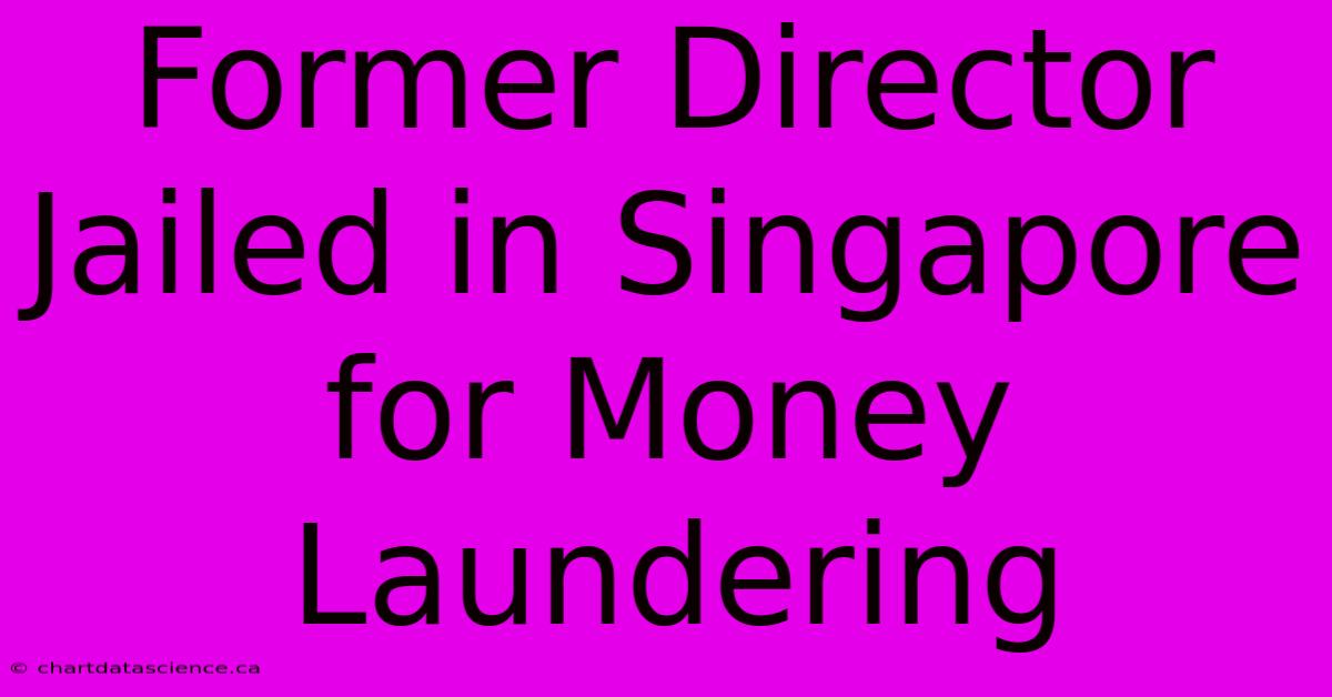 Former Director Jailed In Singapore For Money Laundering