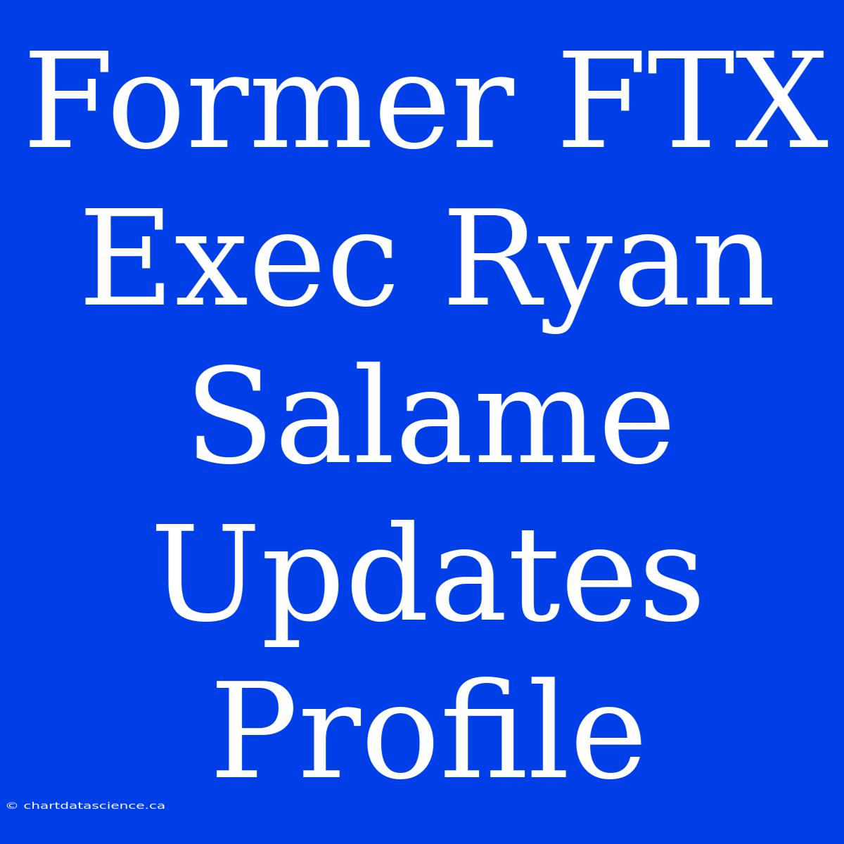 Former FTX Exec Ryan Salame Updates Profile