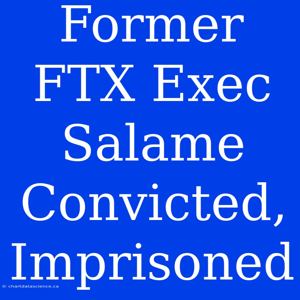 Former FTX Exec Salame Convicted, Imprisoned