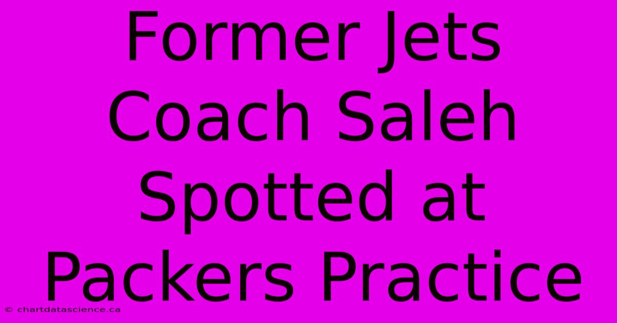 Former Jets Coach Saleh Spotted At Packers Practice