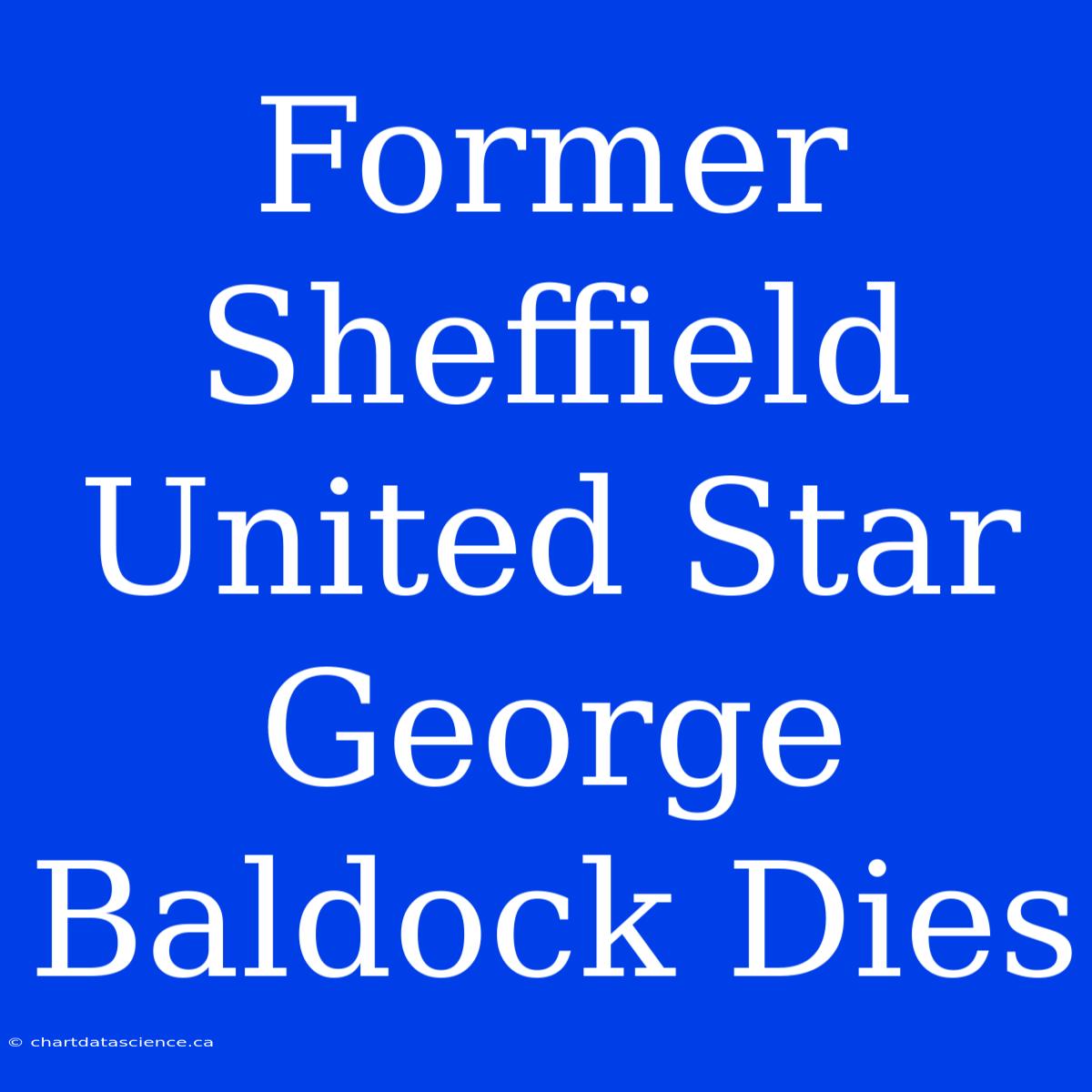 Former Sheffield United Star George Baldock Dies