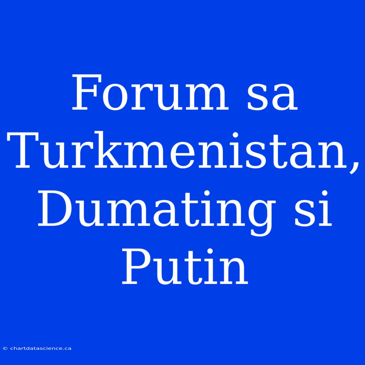 Forum Sa Turkmenistan, Dumating Si Putin