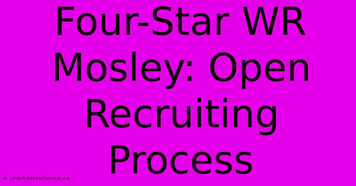 Four-Star WR Mosley: Open Recruiting Process