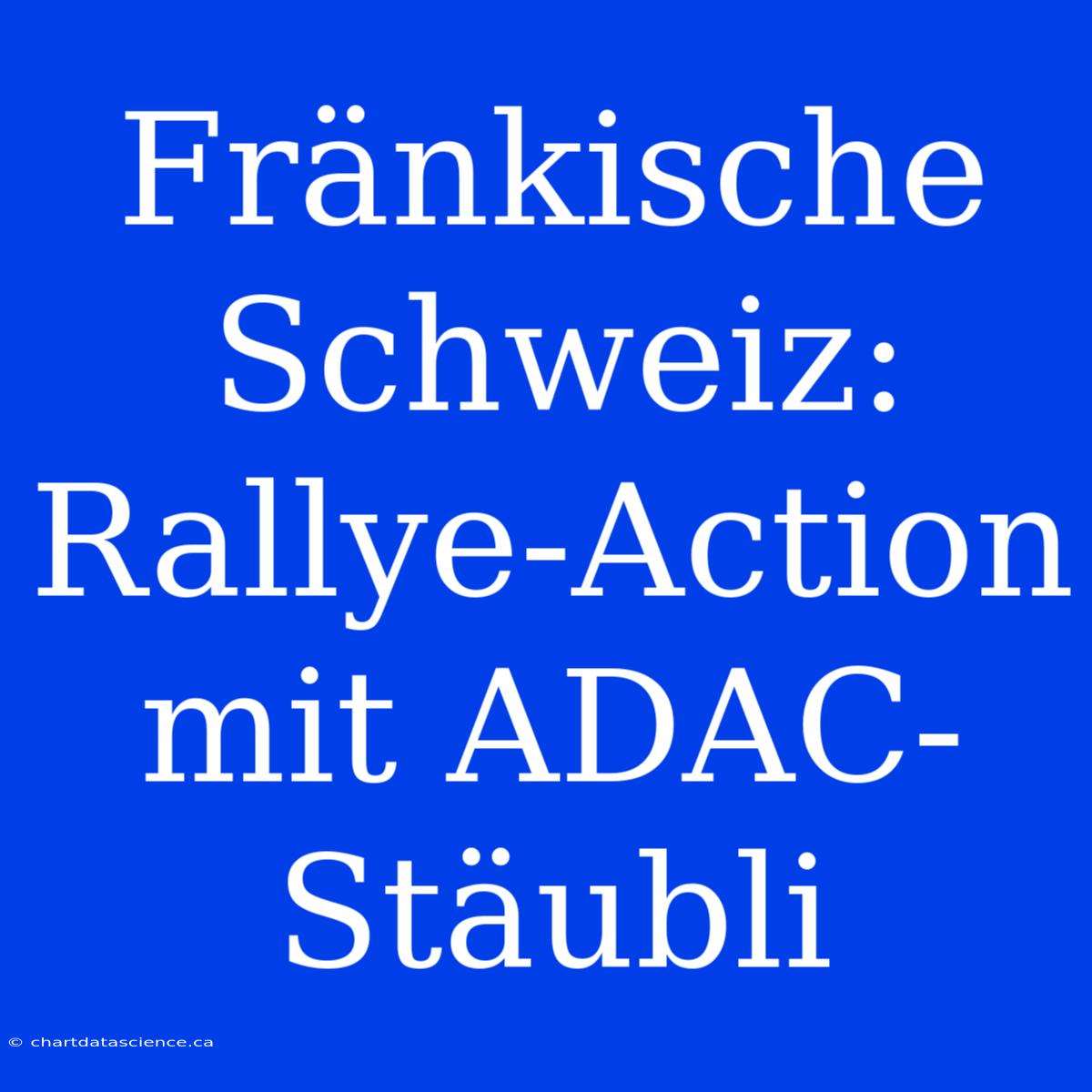 Fränkische Schweiz: Rallye-Action Mit ADAC-Stäubli