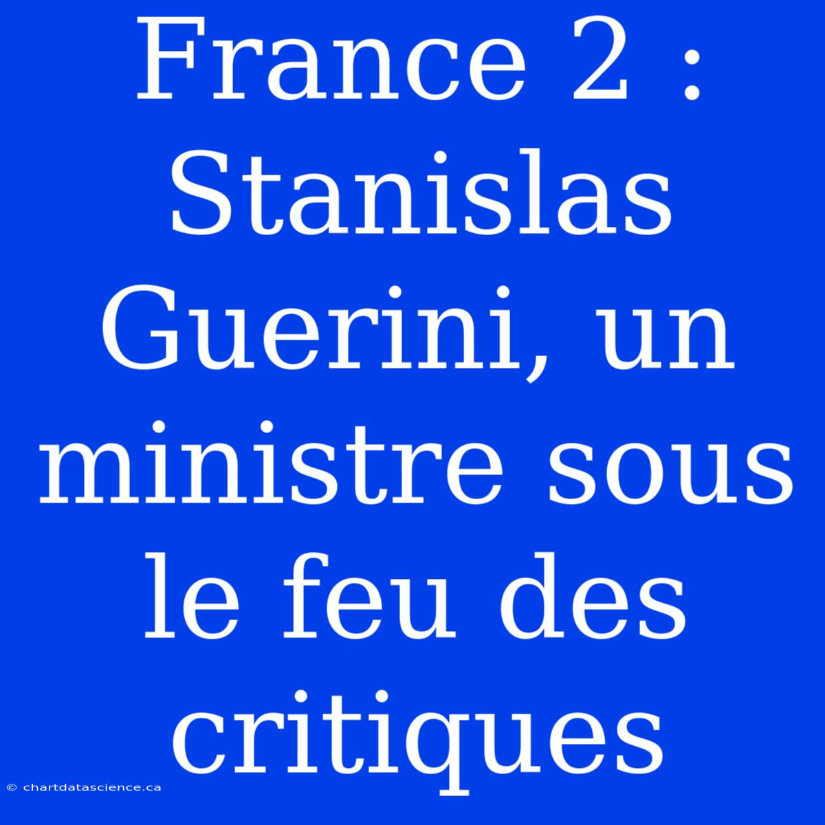 France 2 : Stanislas Guerini, Un Ministre Sous Le Feu Des Critiques