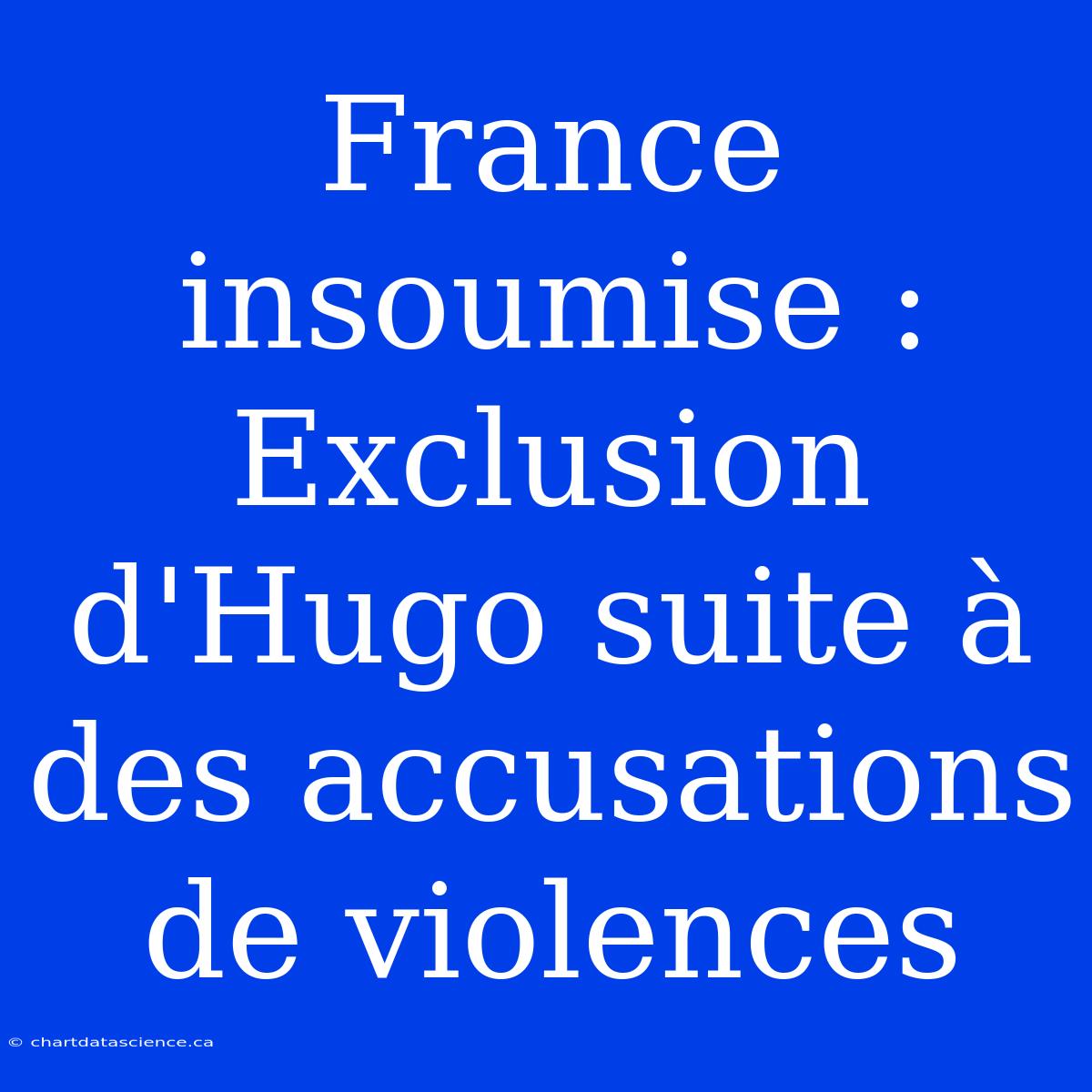 France Insoumise : Exclusion D'Hugo Suite À Des Accusations De Violences