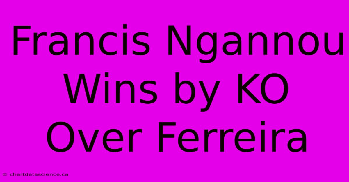 Francis Ngannou Wins By KO Over Ferreira