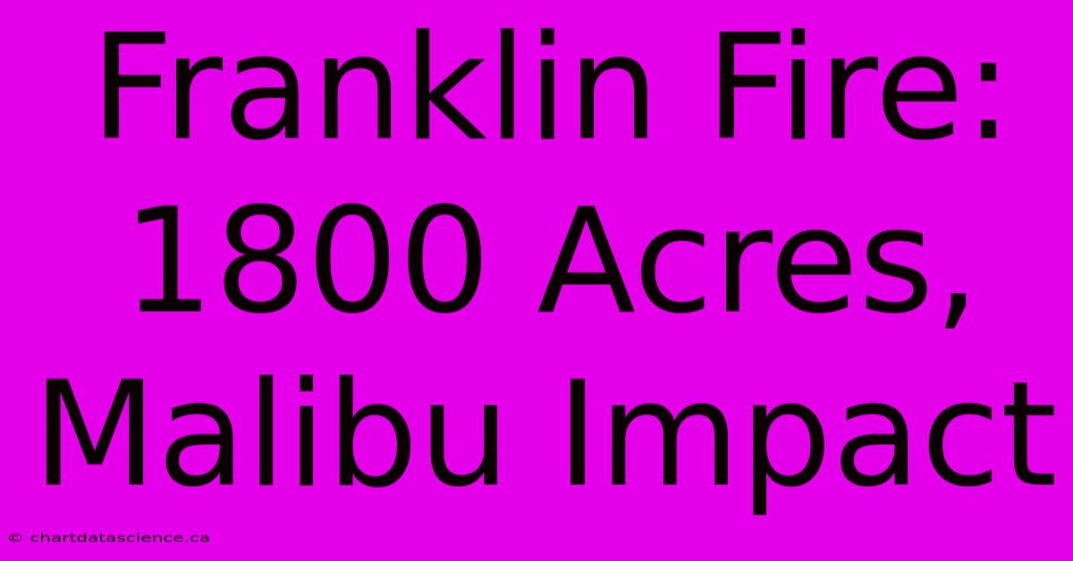 Franklin Fire: 1800 Acres, Malibu Impact