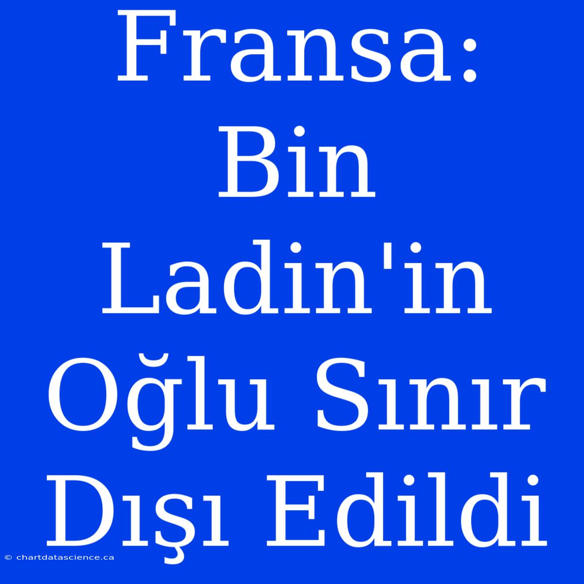 Fransa: Bin Ladin'in Oğlu Sınır Dışı Edildi