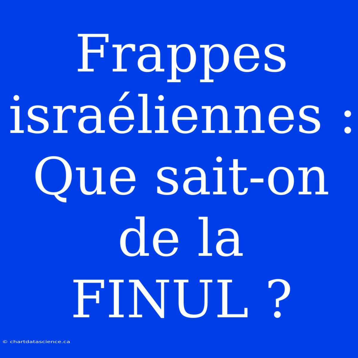 Frappes Israéliennes : Que Sait-on De La FINUL ?