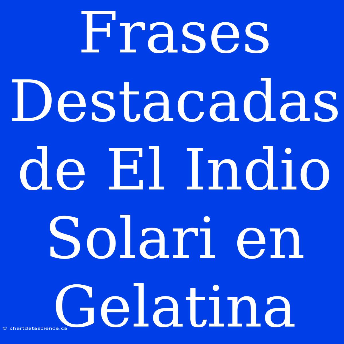 Frases Destacadas De El Indio Solari En Gelatina