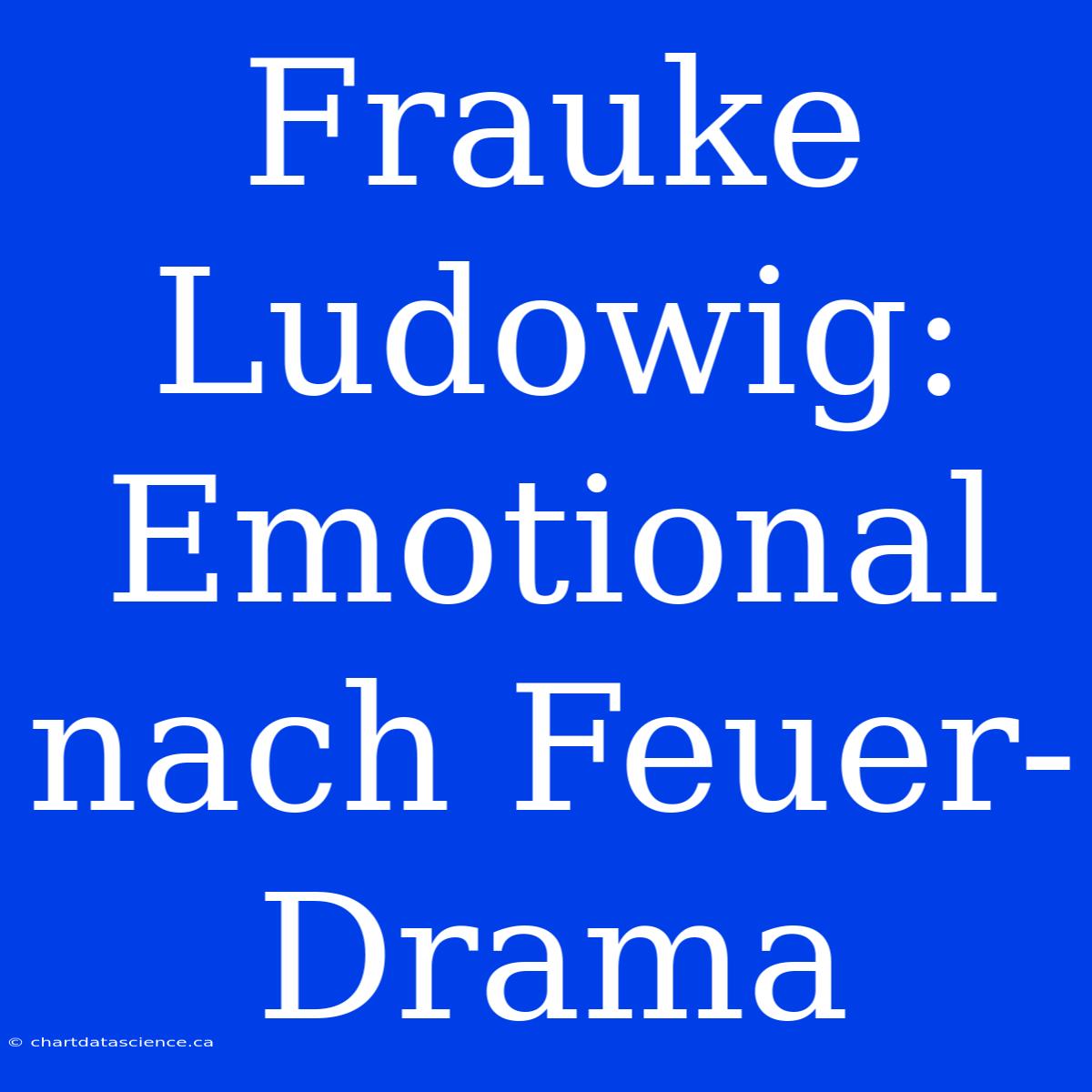 Frauke Ludowig: Emotional Nach Feuer-Drama