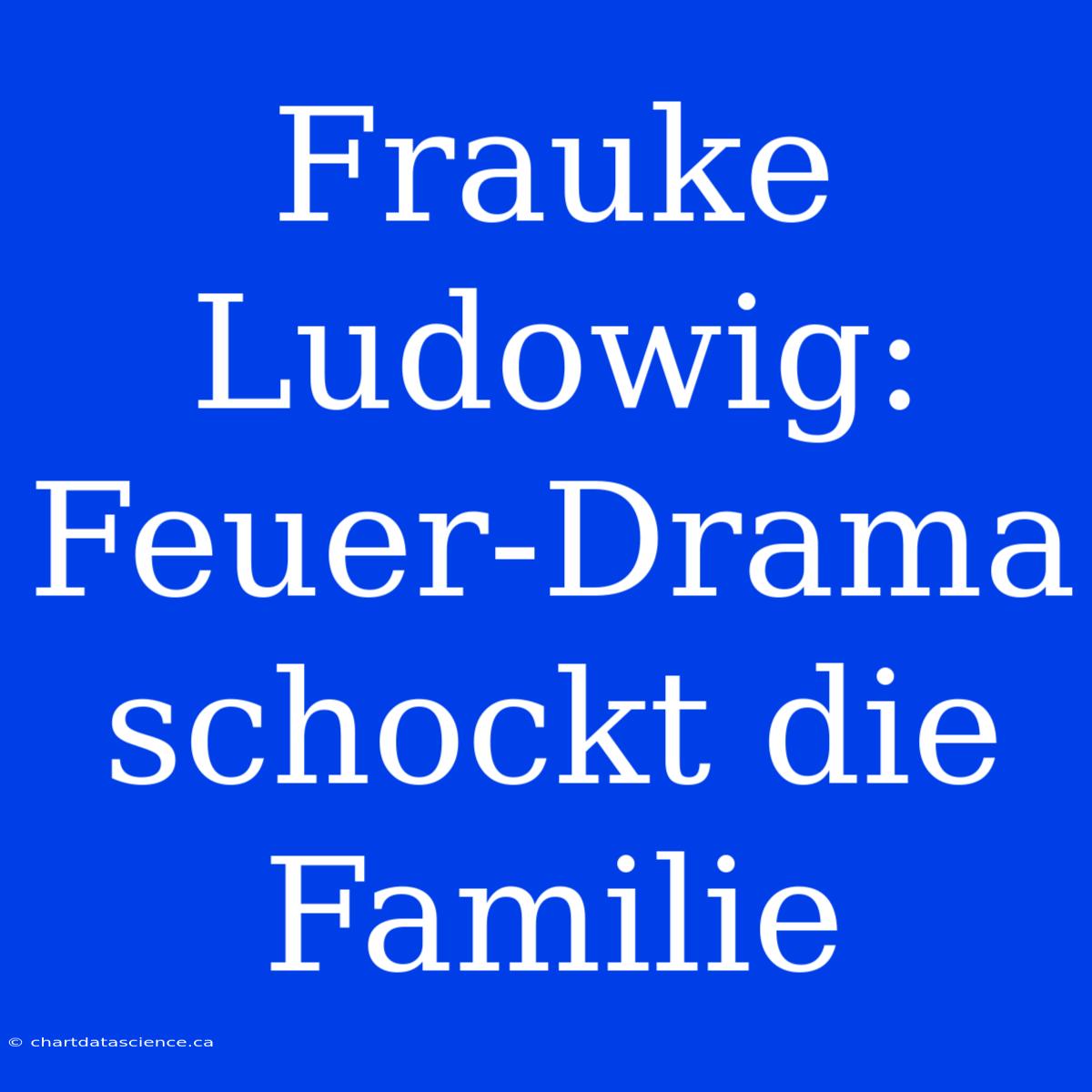 Frauke Ludowig: Feuer-Drama Schockt Die Familie