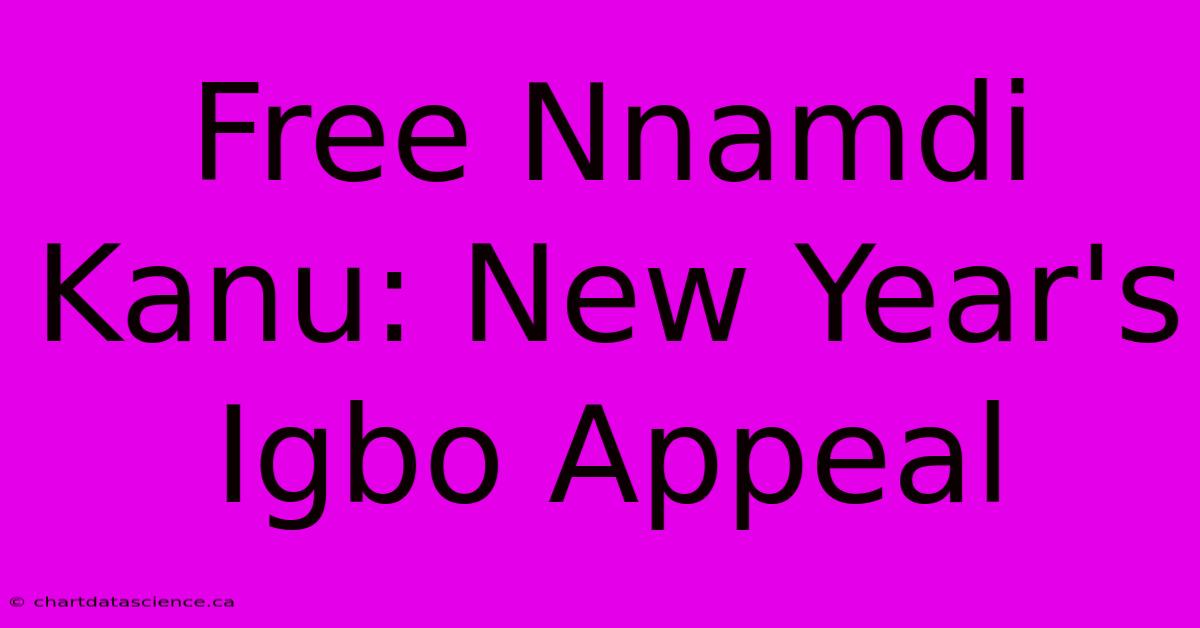 Free Nnamdi Kanu: New Year's Igbo Appeal